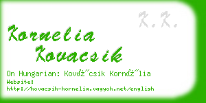 kornelia kovacsik business card